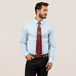 red and gold themed tie