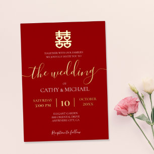 Red and gold vintage Chinese wedding