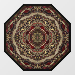Red and Gold Window Cling