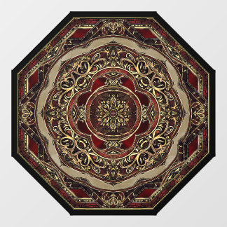 Red and Gold Window Cling