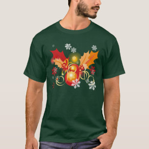 Red and Gold Xmas Berries Christmas T-Shirt