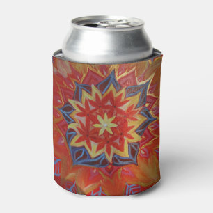 Red and Golden Mandala Custom Can Cooler