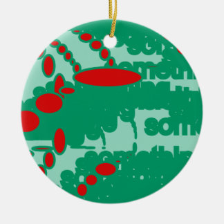 red and green 1123 abstract art ceramic tree decoration