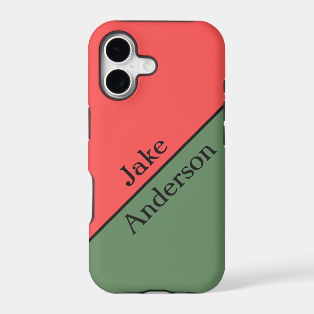 Red and Green 45 Degrees Minimalist (Back)