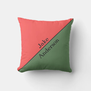 Red and Green 45 Degrees Minimalist Cushion