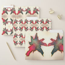 Red and Green Abstract Burst