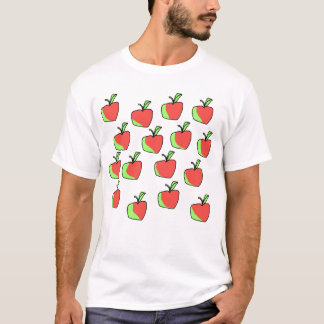 Red and Green Apple Pattern. T-Shirt