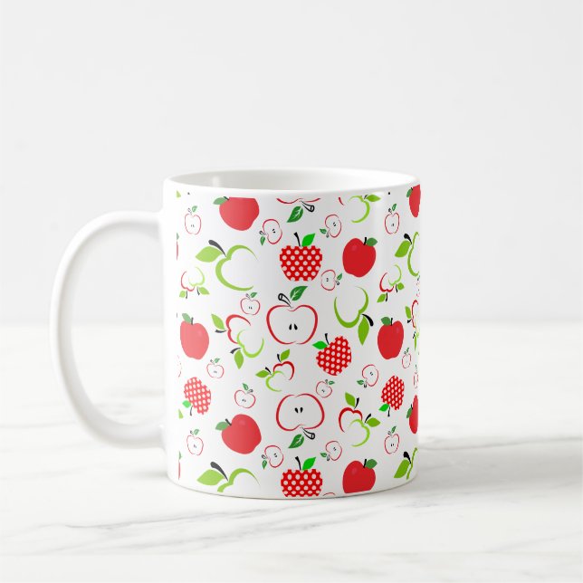 Red and Green Apples Coffee Mug (Left)