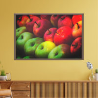 Red and Green Apples Rich Premium Wrapped Wall-Art