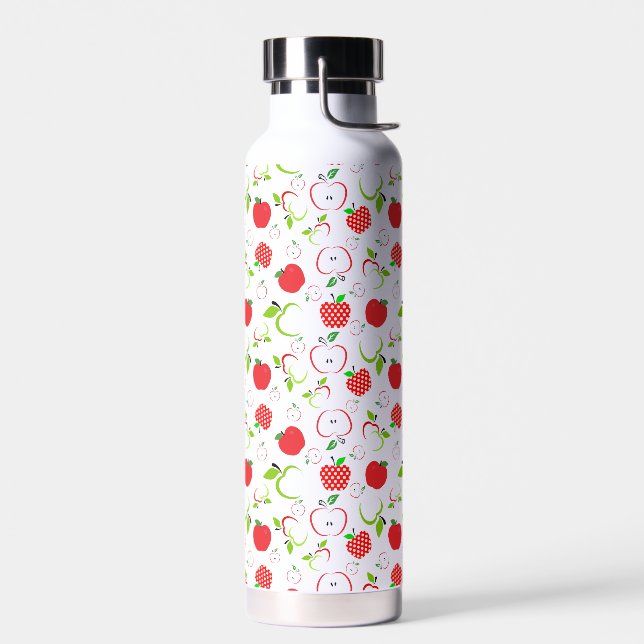 Red and Green Apples Water Bottle (Left)