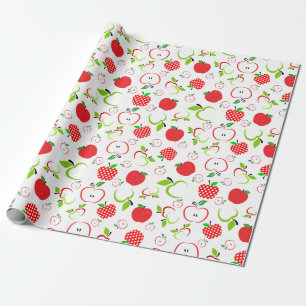 Red and Green Apples Wrapping Paper