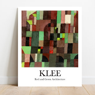 Red and Green Architecture by Paul Klee Poster