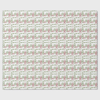 Red and green bicycles for a Christmas theme. Wrapping Paper