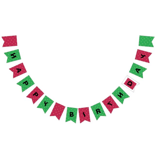 Red and green bunting  (All)