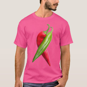 Red And Green Chile Peppers. T-Shirt