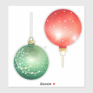 Red and Green Christmas Ornaments