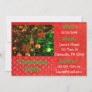 Red and Green Christmas Party Invitation