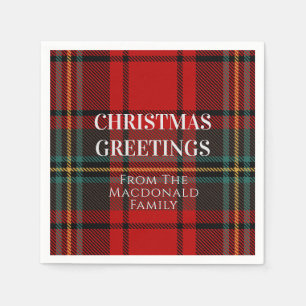Red and Green Christmas Plaid Napkin
