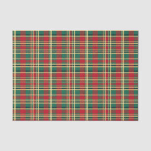 Red and Green Christmas Plaid Tissue Paper