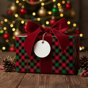 Red and Green Christmas Tartan Plaid Wrapping Paper