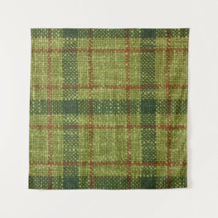 Red and green Christmas tartan. Tapestry