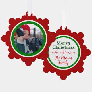 Red and Green Christmas  Tree Decoration Card