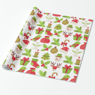 Red and Green Christmas Wrapping Paper