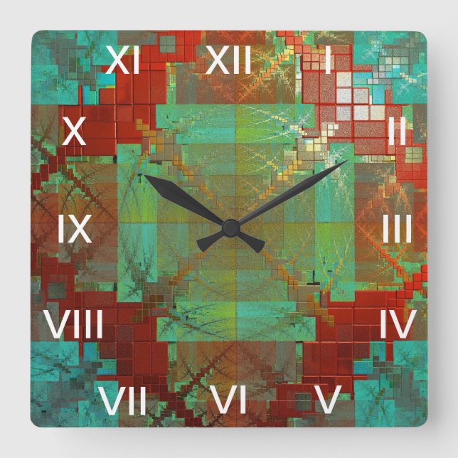 Red and Green Chromatic Fusion Clock (Front)