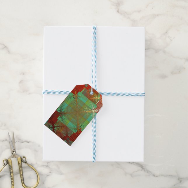 Red and Green Chromatic Fusion Gift Tags (With Twine)