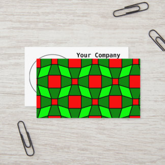 Red and Green Complex Pattern Business Card