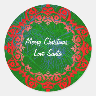 Red and Green Custom Holiday Stickers