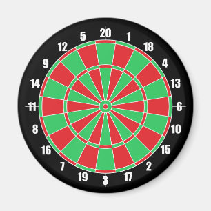 Red and Green Dartboard Magnet