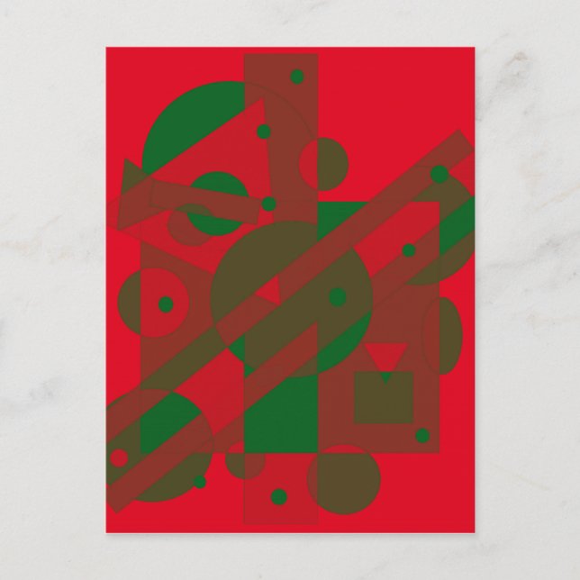 Red and green design by Moma Postcard (Front)