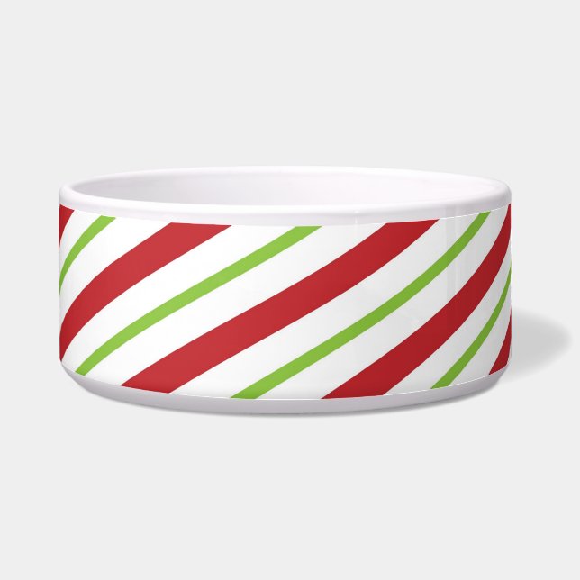 Red and Green Diagonal Holiday Stripe (Front)