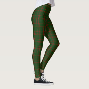 Red and Green Elegant Plaid Leggings