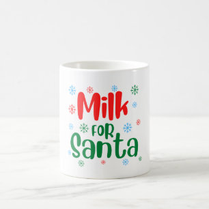 Red and Green Festive Milk For Santa Mug