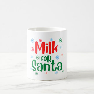 Red and Green Festive Milk For Santa Mug