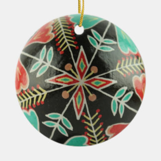 Red and Green Floral Ornament