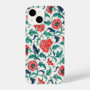 Red and Green Floral Pattern iPhone 14 Case