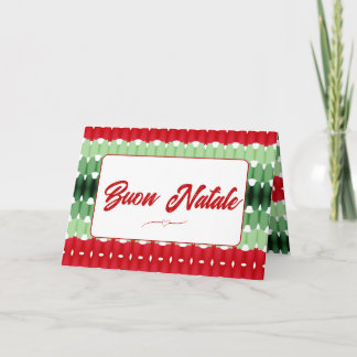 Red And Green Folded Holiday Card
