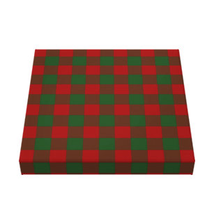Red and Green Gingham Pattern Canvas Print
