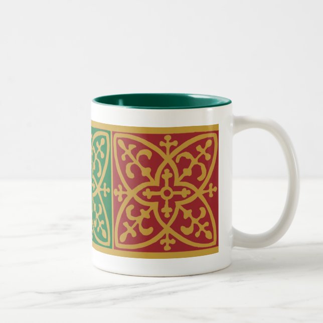Red and Green Gothic Holiday Coffee Mug (Right)