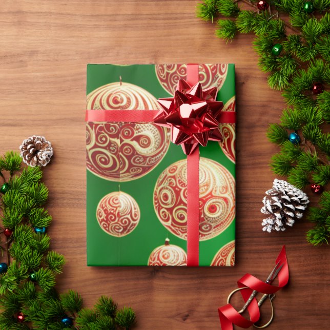 Red and Green Holiday Wrapping Paper (Holiday Gift)