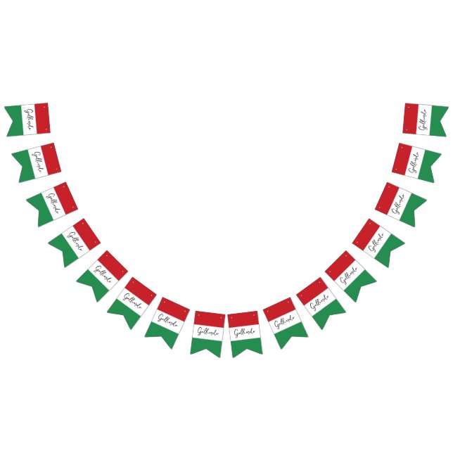 Red and Green Italian Family Reunion Bunting Bunting (All)