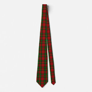 Red and Green Kerr Tartan Plaid Neck Tie