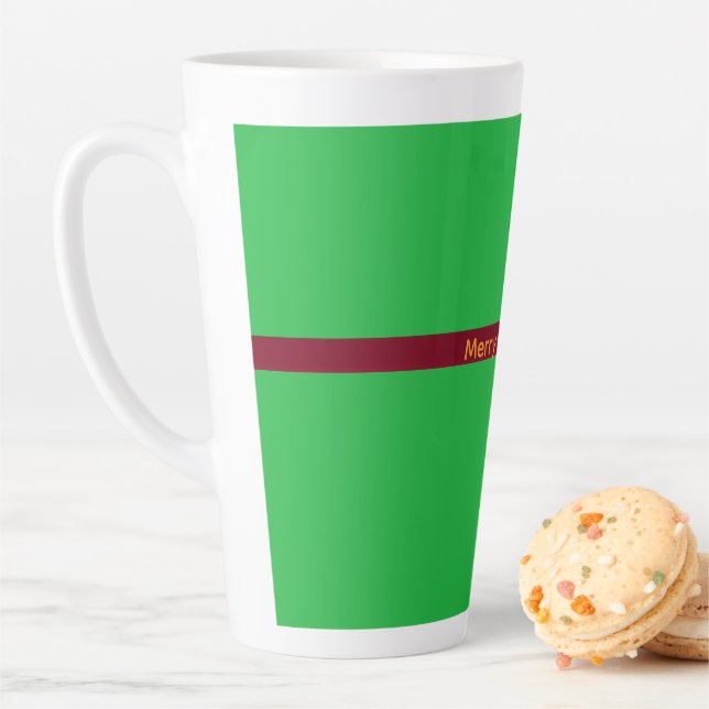 Red and Green Latte Mug (In Situ)