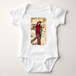 Red And Green Macaw Baby Bodysuit