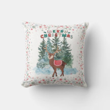Red And Green Merry Christmas Reindeer