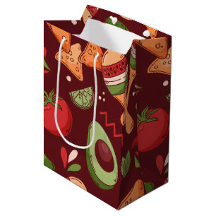 Red And Green Mexican Food Medium Gift Bag