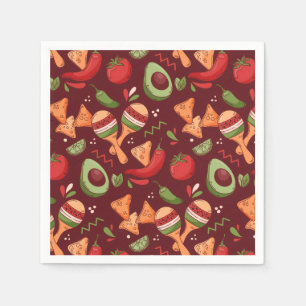 Red And Green Mexican Food Napkin